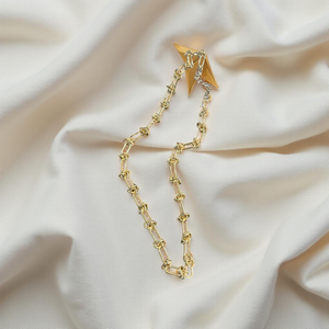 Knotted Chain 16”-Gold
