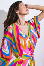 Load image into Gallery viewer, A printed woven jumpsuit - IP8209: FUCHSIA GREEN / Contemporary / S