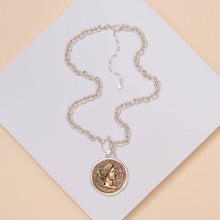 Load image into Gallery viewer, Toggle Medallion Necklace: Silver