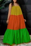 Tri-Color Maxi Dress
