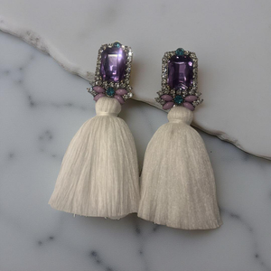 Lavender White Crystals-Square