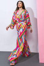 Load image into Gallery viewer, A printed woven jumpsuit - IP8209: FUCHSIA GREEN / Contemporary / M