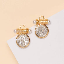 Load image into Gallery viewer, Post Medallion Earrings: Gold