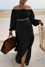 Load image into Gallery viewer, Sexy 2Pc Flowy Maxi-Black
