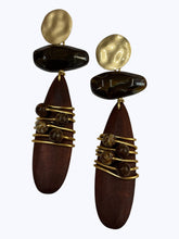 Load image into Gallery viewer, Wired Wooden Earrings