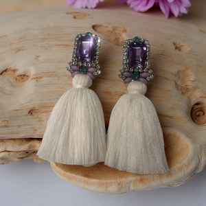 Lavender White Crystals-Square