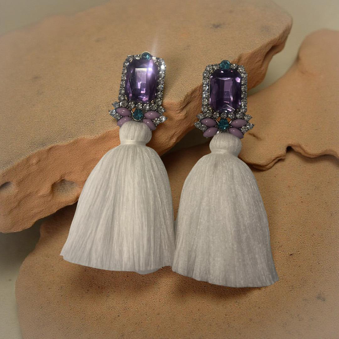 Lavender White Crystals-Square