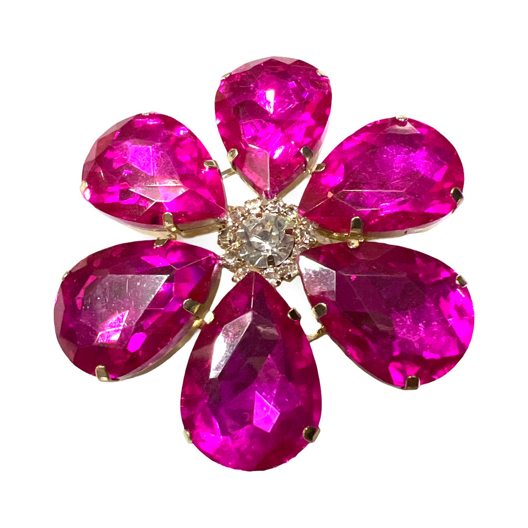 Daisy Brooch-Fuschia
