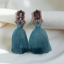 Load image into Gallery viewer, Aqua Lilac Crystals-Square